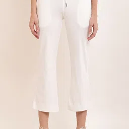 NoBarr Women Mid-Rise Cotton Culottes Trousers-image-68