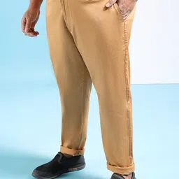 hardsoda by the indian garage co HARDSODA Men Plus Size Mid Rise Chinos Trousers image 4