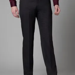 Cantabil Men Mid-Rise Flat-Front Regular Fit Formal Trousers image 5