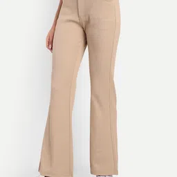 Next One Women High-Rise Stretchable Flared Bootcut Corduroy Trousers image 2