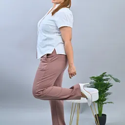 Mlada Women Plus Size Original Straight Fit Low-Rise Lint Free Trousers image 2