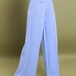 Tokyo Talkies Women Blue Flared Trousers image 2