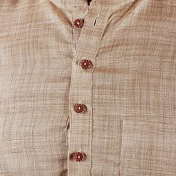 BLUESAANCHI Textured Mandarin Collar Straight Kurta With Trousers image 2