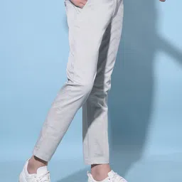 Crimsoune Club Boys Smart Mid-Rise Slim Fit Cotton Chinos Trousers image 4
