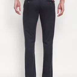 Spiritus by pantaloons Men Grey Solid Regular Fit Trousers image 4