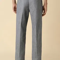 Allen Solly Men Striped Textured Pleated Trousers image 3