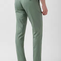 Peter England Men Green Slim Fit Trousers image 5