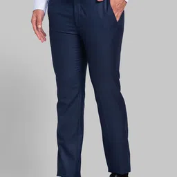 Park Avenue Men Textured Slim Fit Formal Trousers image 4