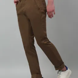 Cantabil Men Self Design Casual Cotton Stretchable Trouser image 4