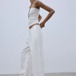 H&M Women Linen-Blend Trousers image 3