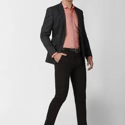 Peter England Men Brown Slim Fit Formal Trouser image 5