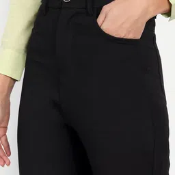 BROADSTAR Women Relaxed Loose Fit High-Rise Easy Wash Trousers image 2