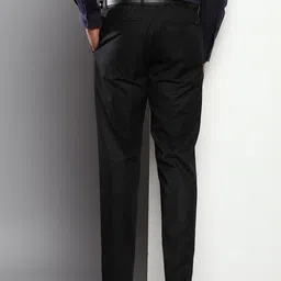 Tommy Hilfiger Men Black Solid Formal Trouser image 2