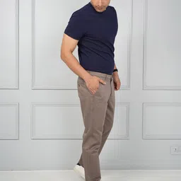 JOHN WATSON Men Low-Rise Cotton Comfort Chinos Trousers image 3