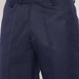 VEI SASTRE Men Mid-Rise Plain Smart Fit Formal Trousers image 5