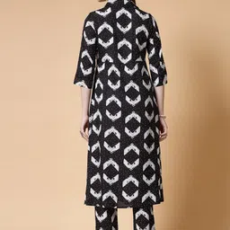 KALINI Abstract Printed Regular Pure Cotton Kurta With Trouser image 5