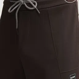 HIGHLANDER Men Regular Fit Cut & Sew Structured Pleated Knitted Trousers image 2