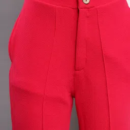 BAESD Women Smart Mid Rise Parallel Trousers image 5