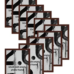 AbhiKalpya Art Studio-Get a vibe Brown 10 Pieces Wall Photo Frames-picture-25