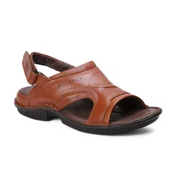 Red Chief Men Brown Leather Comfort Sandals-picture-41