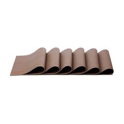 OBSESSIONS Dark Brown 6 Pieces Heat Resistant Rectangle Table Placemats-image-2