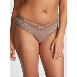 Victoria's Secret PINK DOT MESH CHEEKSTER PANTY - Taupe-image-32