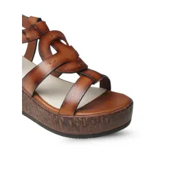 EZOK W-1007 Lightweight Comfort Brown Sandal Heels image 3