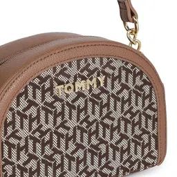 tommy hilfiger accessories Tommy Hilfiger Brown Polyester Printed Sling bag image 5