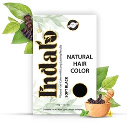 INDALO Natural Hair Colour - Soft Black for Conditioning Hair Growth, No Ammonia 100g-image-37