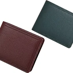 kymmo Men Casual, Ethnic, Evening/Party, Trendy, Travel, Formal Brown, Green Artificial Leather Wallet-picture-32