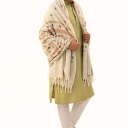 Vrinde Wool Polka Print Men Shawl-image-32