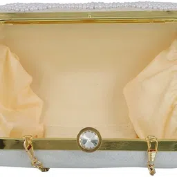 d'vine luxe Casual Silver Clutch image 4