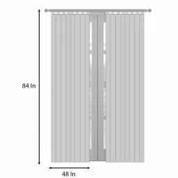 romee Cream Polyester Velvet Ethnic Motif 7FT Light Filtering Eyelet Door Curtains (Pack of 1) image 3