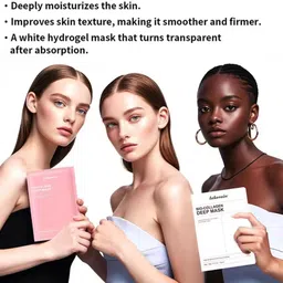 zukrbox Bio Collagen Face Mask Overnight Hydrating Overnight Hydrogel Korean Glass Skin Face Shaping Mask image 4