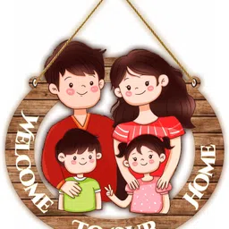 crafts world Welcome To Our Home Wooden Wall Hanging For Decor, Stylish,Big Size-picture-18