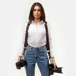 MOUFLON DARK BROWN DUAL CAMERA BELT Strap-picture-16