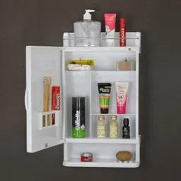 istar Bathroom Mirror Cabinet & Accessories/Organizer/Storage(pack of 1) Acrylic Wall Shelf image 2