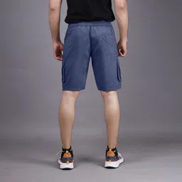 maruti enterprise Solid Men Blue Cargo Shorts image 4