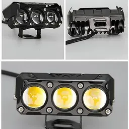 cce Universal 3-Lens Fog Lights Yellow-White Color LED-A105 Fog Lamp Car, Motorbike, Truck, Van LED (12 V, 120 W)-picture-35