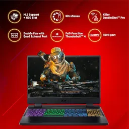 Acer Nitro 5 Intel Core i5 12th Gen 12500H - (8 GB/512 GB SSD/Windows 11 Home/4 GB Graphics/NVIDIA GeForce RTX 3050) AN515-58 Gaming Laptop image 3
