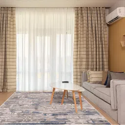 Sapana Carpet-Mats Grey & White Abstract Anti-Skid Carpet-picture-33