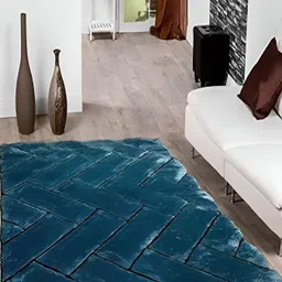 Shopgallery Teal Geometric Anti-Skid Carpet-picture-22