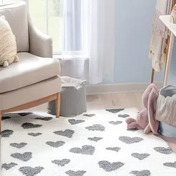 Shopgallery Grey  & Off White Geometric Anti-Skid Carpet-picture-12