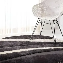 Shopgallery Grey & Brown Abstract Anti-Skid Shaggy Carpet-picture-27