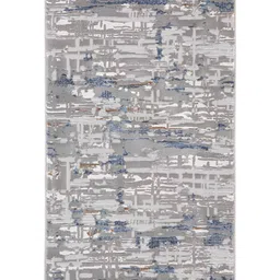 Sapana Carpet-Mats Grey & White Abstract Anti-Skid Carpet image 3