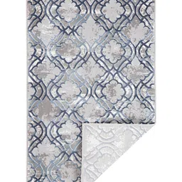 Sapana Carpet-Mats Grey & White Abstract Anti-Skid Carpet image 2