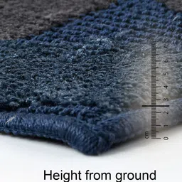 Saral Home Blue Self-Design Cotton Carpet image 4