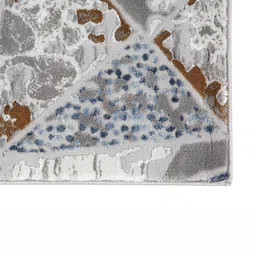 Sapana Carpet-Mats Grey & Blue Abstract Anti-Skid Carpet image 3