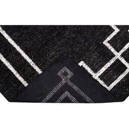 PEQURA Black & White Geometric Handmade Woollen Carpet image 3