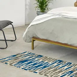 MYTRIDENT Charcoal Blue Abstract Carpet Rug-image-0